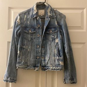 Zara distressed jean jacket